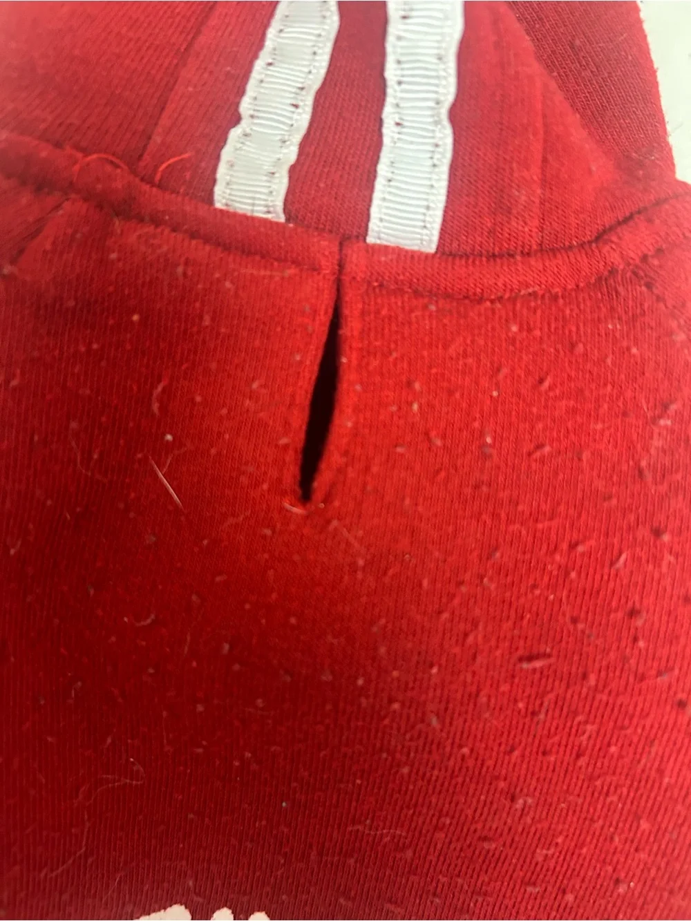 Dogs Red Hoodie Top with White Script Logo